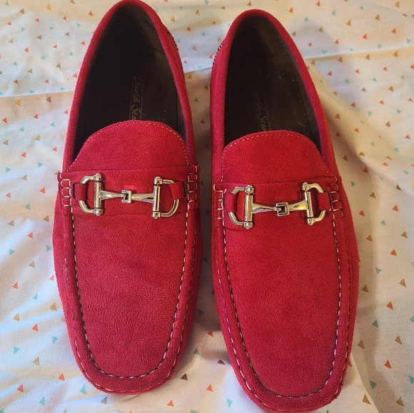 David Stone Men’s Faux Suede Loafers Size 11 - Picture 2 of 5